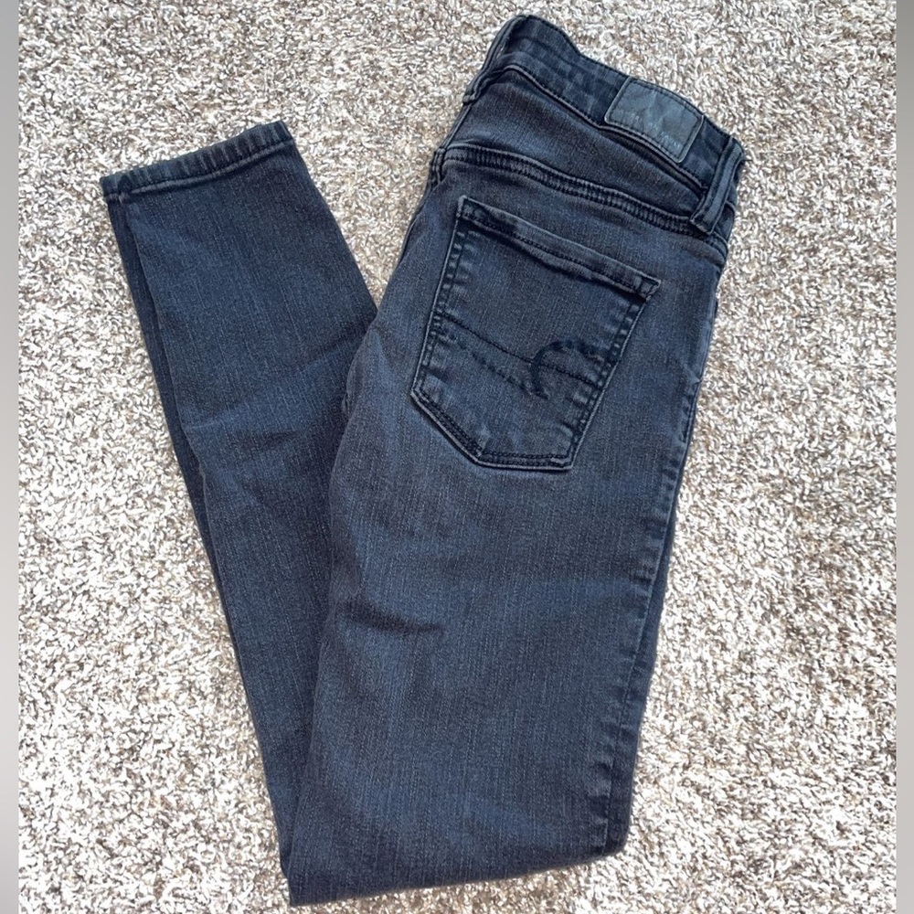 Black American Eagle Outfitters Next Level Stretch Hi-rise Jeggings